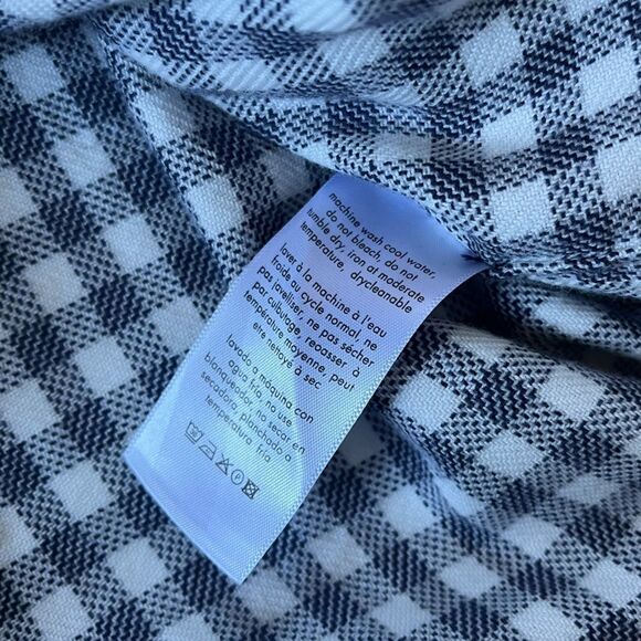 Onia Men’s Button Down Gingham Plaid Flannel Shirt Large - Picture 4 of 6
